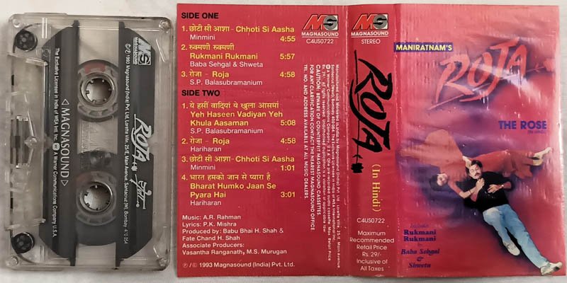 Roja Hindi Audio Cassette By A.R.Rahman