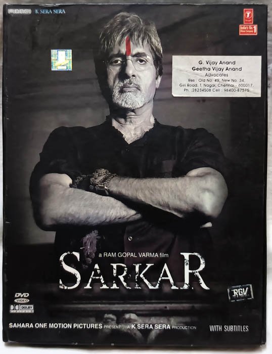Sarkar Hindi Movie DVD