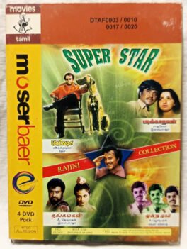 Super Star Rajini Collection Baasha-Padikathavan-Thanga Magan-Moondru Mugam Tamil Movie Dvd