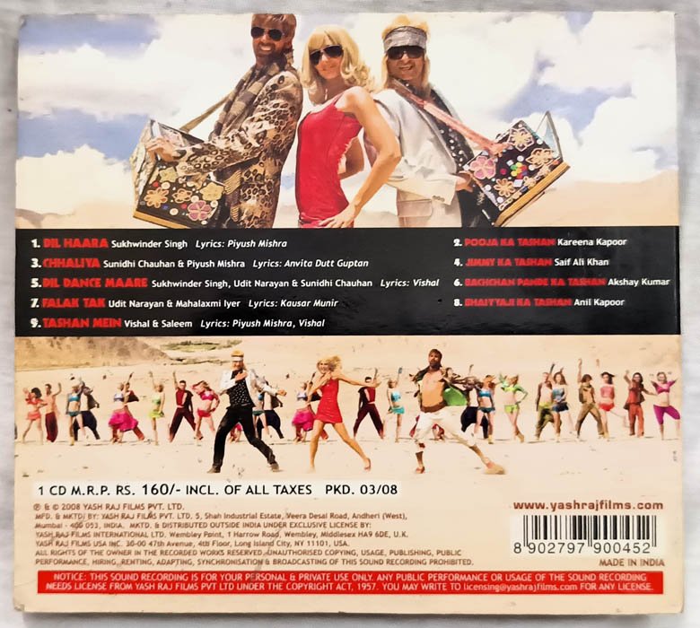 Tashan Audio cd By Vishal Shekhar.