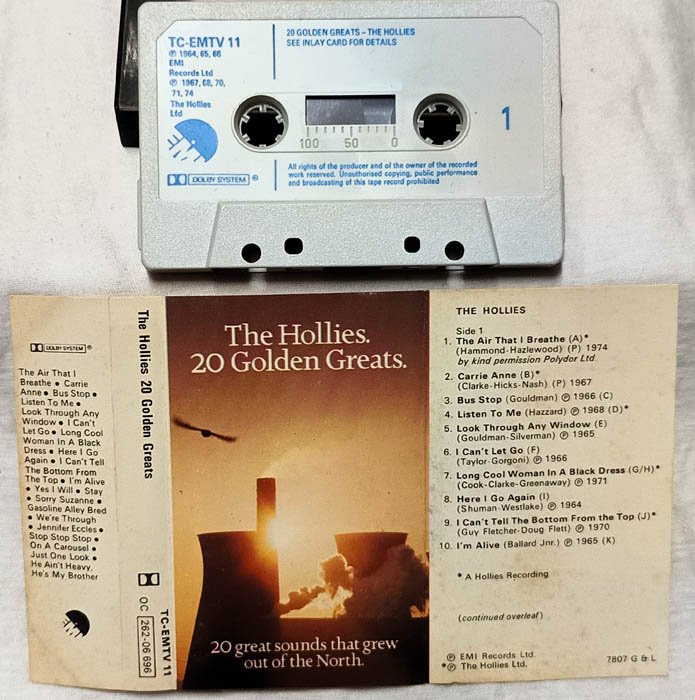 The Hollies 20 Golden Greats Audio Cassette