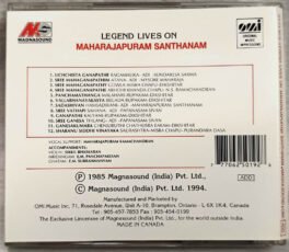 The Legend live on Maharajapuram Santhanam Audio cd