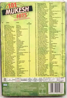 101 Mukesh Hits Solos and Duets Forever Songs 3 Dvd Pack