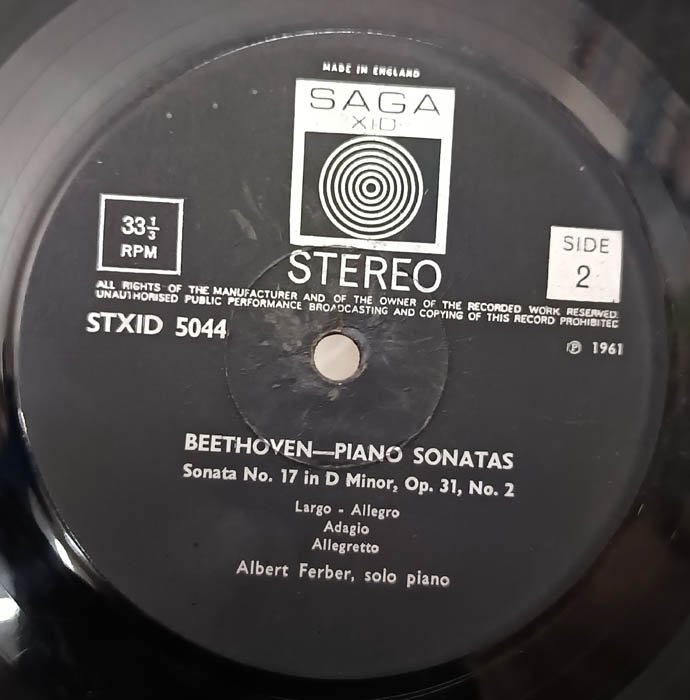 Beethoven Piano Sonatas Record LP