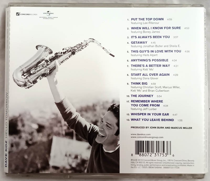 Dave Koz Hello Tomorrow English Audio Cd