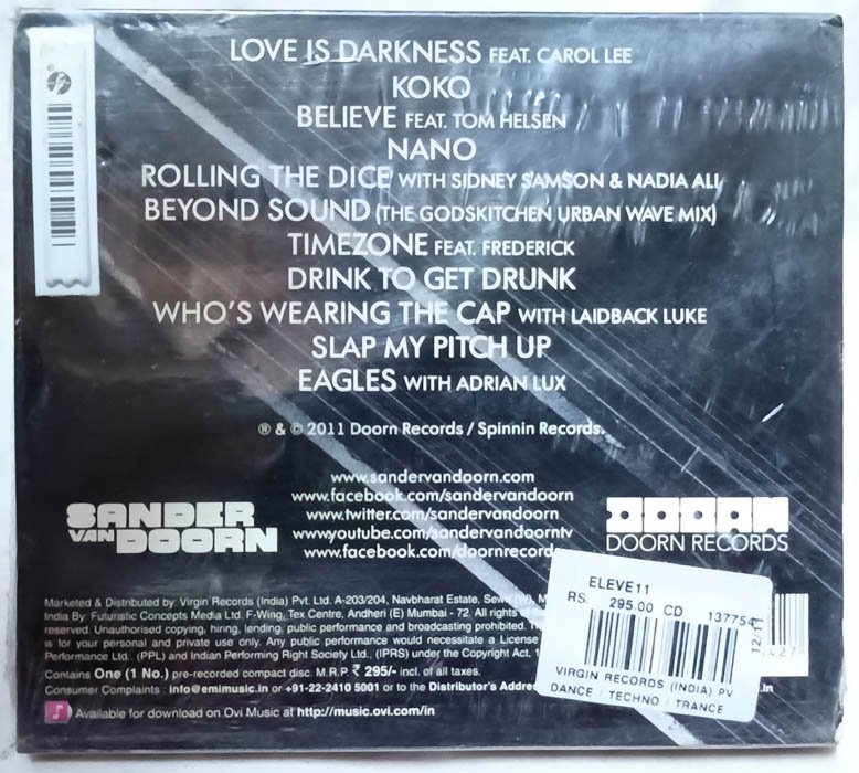 Eleve11 Sander Van Doorn English Audio Cd