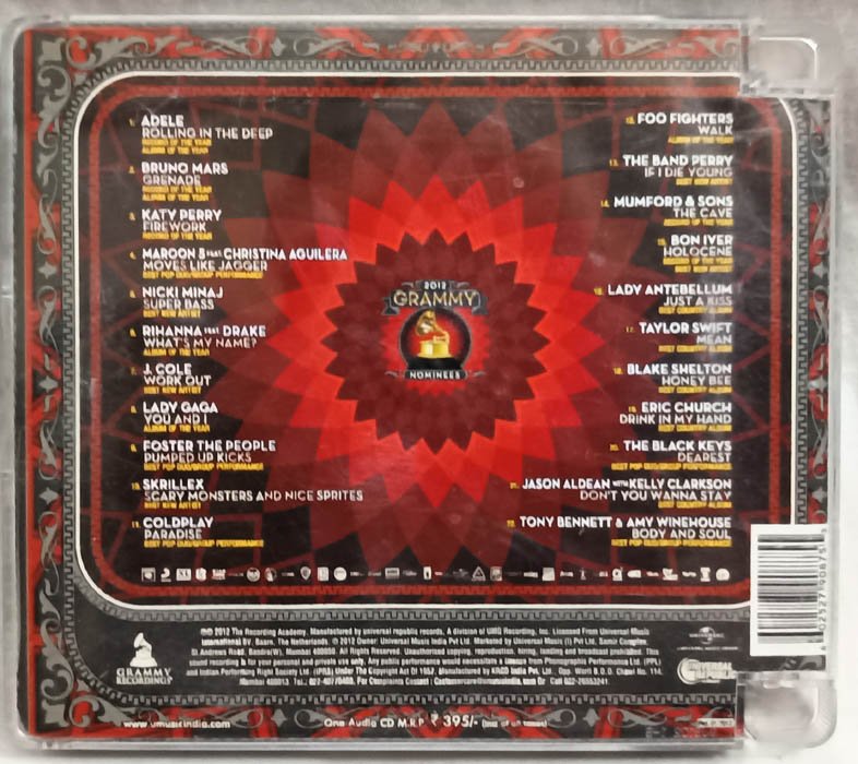 Grammy 2012 Nominees English Audio Cd.