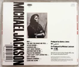Michael Jackson Bad Album Audio Cd