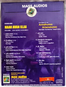 Naan Avan Illai-Arindhumm Ariamalumm Tamil Audio Cd