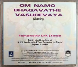 Om Namo Bhagavathe Vasudevaya Chanting Devotional Audio Cd By K.J.Yesudas