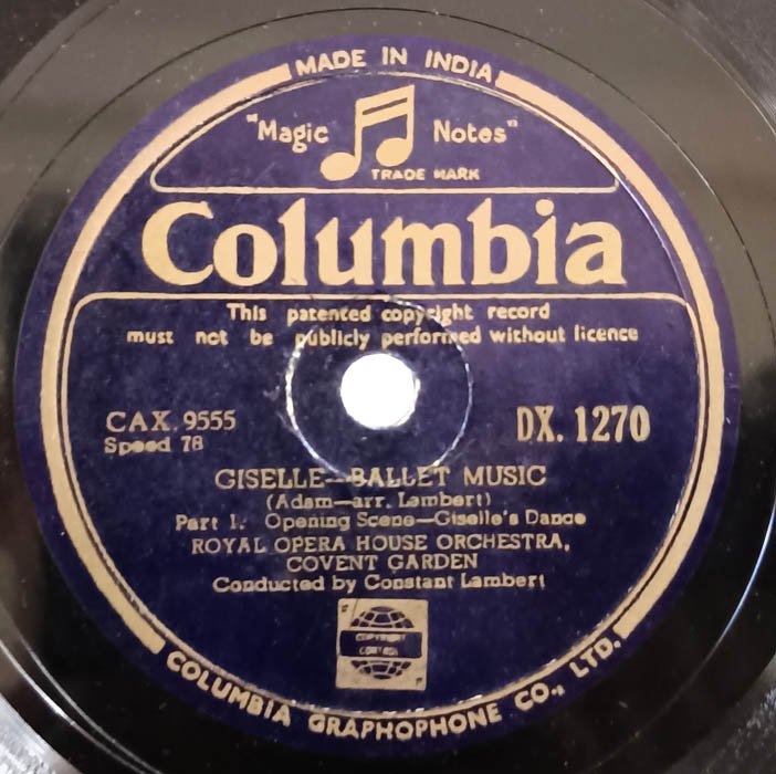 Orchestra Giselle Ballet 78 RPM Record..