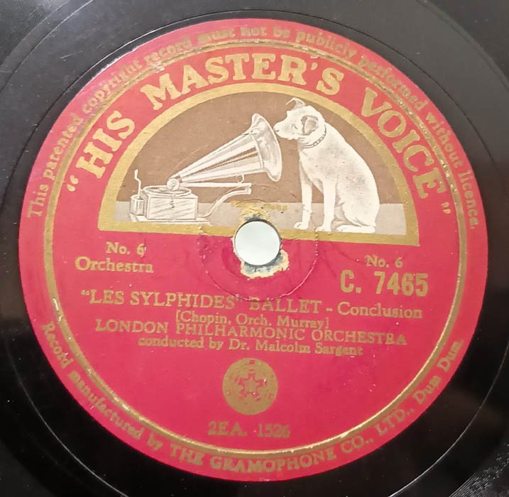 Orchestra Les Sylphides Ballet 78 RPM Record