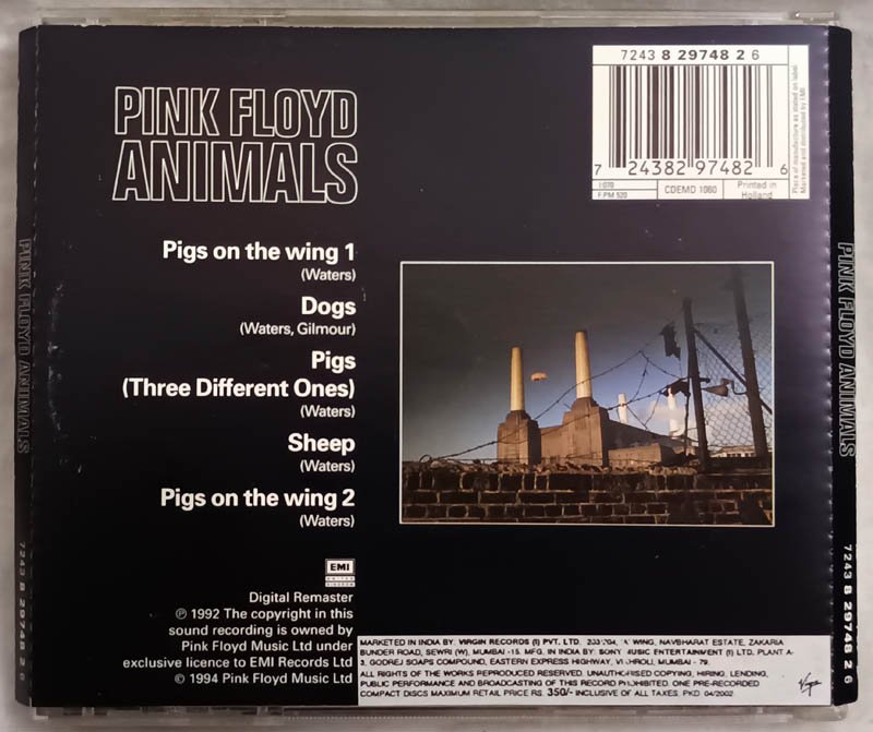 Pink Floyd Animals English Audio Cd.