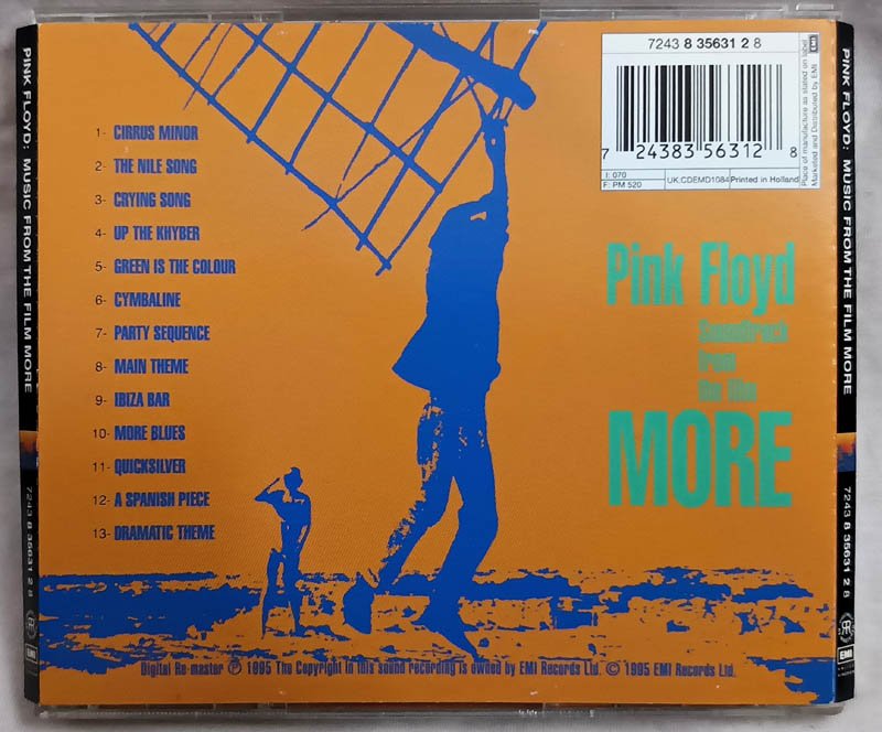 Pink Floyd Soundtrack From the Film More English Audio Cd.