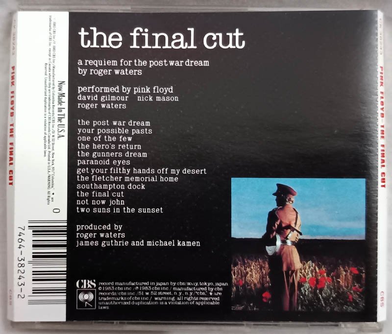 Pink Floyd the Final Cut English Audio Cd.
